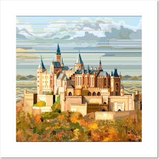 Burg Hohenzollern Pixel Art Posters and Art